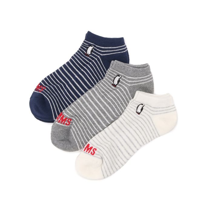 ڥݥȯ ॹ CHUMS  ǥ ȥɥ  3P Booby Border Ankle Socks CH06-1114 2024SS