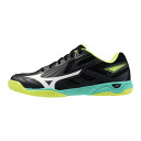 【お得なクーポン発行中】 ミズノ MIZUNO メンズ レディース 卓球 シューズ ウエーブカイザーブルク 881GA242003 ブラック×ホワイト×ライム ...
