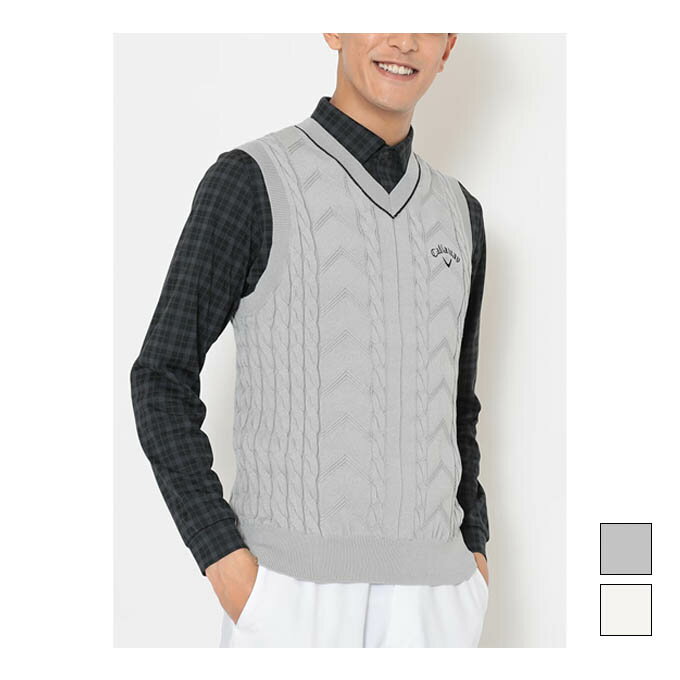 【2,000円OFFクーポン発行中】 キャロウェイ callaway メンズ ゴルフ ウェア トップス ベスト Vネックニットベスト C25219100 【2025FW】