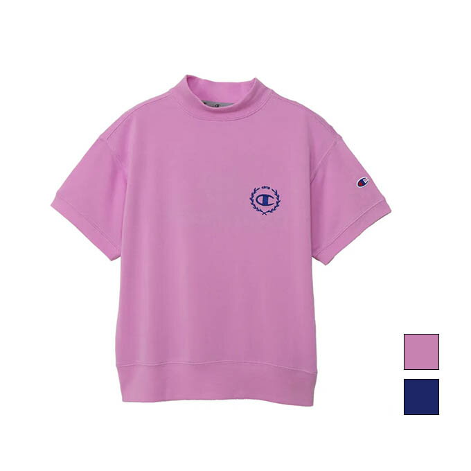 【2,000円OFFクーポン発行中】 チャンピオン CHAMPION レディース ゴルフ ウェア トップス 半袖 ポロシャツ MOCK NECK SWEATSHIRT CW-BG002 【2025SS】
