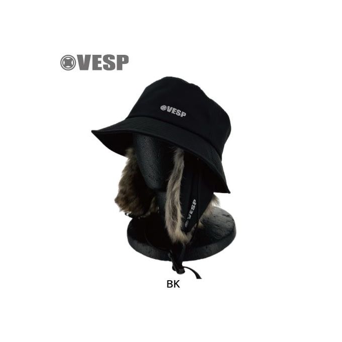 【予約販売中】 ベスプ VESP メンズ レディース スノーボード 帽子 ハット Detachable Ear Fur Hat VPMC1002B BK 【24-25モデル】
