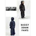 【お得なクーポン発行中】 リパブリック REPUBLIC&CO メンズ レディース スノーボード ウエア パンツ BAGGY DENIM PANTS 【24-2...