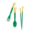 【お得なクーポン発行中】 チャムス CHUMS キャンプ 食器 キャンパーカトラリーセット CH62-1734 カラーYellowGreen