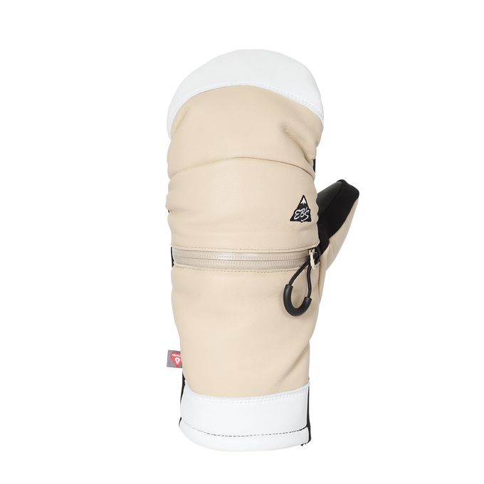 【予約販売中】 エビス eb's ユニセックス メンズ レディース スキー スノーボード アクセサリー グローブ ミトン 本革 ARMA ZIP 4500013 BEIGE 【25-26モデル】
