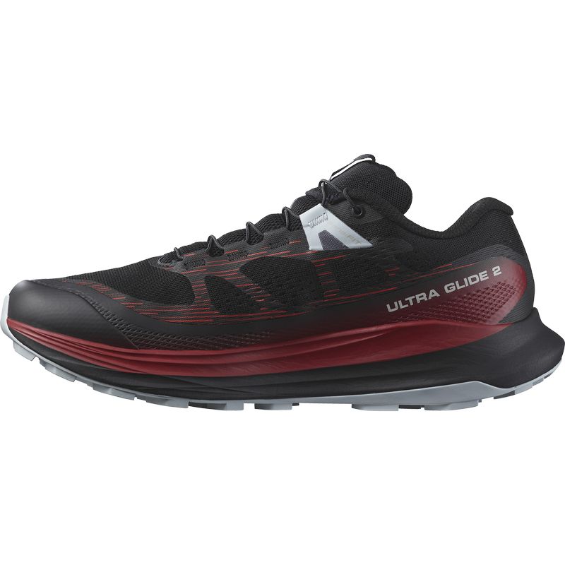 SALOMON サロモン トレイルランニングシューズ ULTRA GLIDE 2 Black/Red/Pearl L47212000 ウルトラグライド2 メンズ トレランシューズ トレイルシューズ アウトドアシューズ ハイキング 軽登山 トレッキング