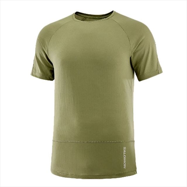 SALOMON サロモン 半袖Tシャツ CROSS RUN SS TEE M Deep Lichen Green LC2138700 メンズ クロスラン SS ティー トレイルランニング ランニング アウトドア トレラン マラソン ショートスリーブ 吸汗速乾