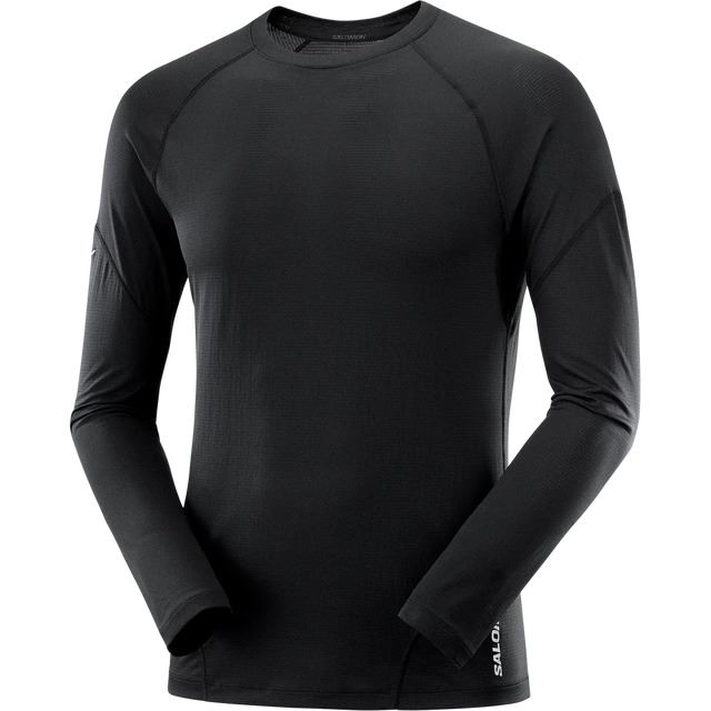 SALOMON サロモン 長袖Tシャツ CROSS RUN LS TEE M DEEP BLACK LC1826400 メンズ クロスラン LS ティー トレイルランニング ランニング アウトドア トレラン マラソン ロングスリーブ 吸汗速乾