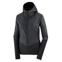 SALOMON サロモン トレイルランニング フリースジャケット OUTLINE ALL SEASON HYBRID Jacket W DEEP BLACK LC1859300 レディース ウイメンズ アウトライン オールシーズン ハイブリッド トレラン アウトドア ランニング 保温