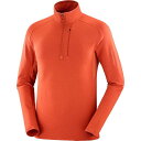 SALOMON サロモン 長袖Tシャツ ESSENTIAL LIGHTWARM HZ M LC2112400 BOSSA NOVA メンズ エッセンシャル ライトウォーム ハーフジップ トレイルランニング ランニング アウトドア トレラン マラソン ロングスリーブ 吸汗速乾(4)