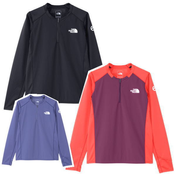 THE NORTH FACE ザノースフェイス ランニング 長袖Tシャツ L/S Hybrid Dry Dot Light Crew NTW62374 レディース ウイメンズ ロングスリーブ ハイブリッド ドライドットクルー カットソー トレラン トレイルランニング マラソン ジョギング 吸汗速乾 抗菌防臭 UVケア