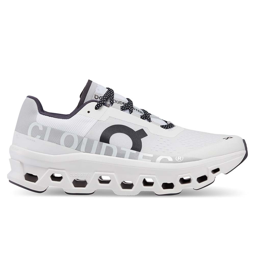 On オン ランニングシューズ Cloudmonster メンズ 6198434 All White クラウドモンスター 厚底 クッション 反発 ロード ランシュー スニーカー ジョギング マラソン ウォーキング タウンユース ジム トレーニング 長距離