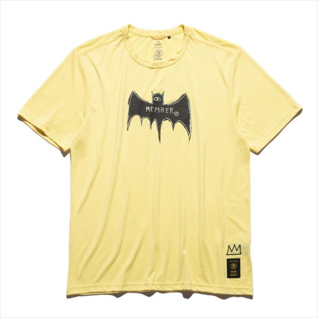 Run Amok ラン・アモック 半袖Tシャツ MATHIS BASQUIAT SS RK432-SYE メンズ SAMO YELLOW イエロー メンズ マティス バスキア ランニング トレイルランニング トレラン マラソン ジョギング アウトドア 吸湿速乾 ジャージニット