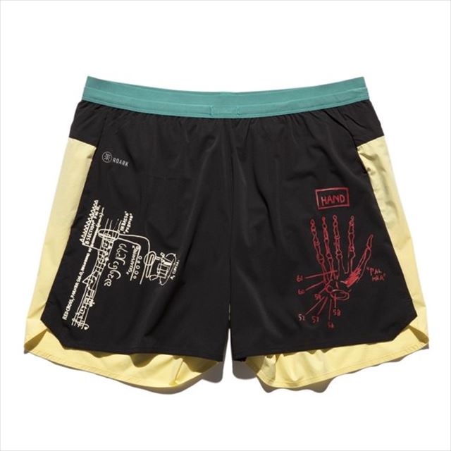 Run Amok ラン アモック ハーフパンツ ALTA BASQUIAT 5 RS368-SYE メンズ SAMO YELLOW イエロー メンズ アルタ バスキア ショーツ ランニング トレイルランニング トレラン マラソン ジョギング