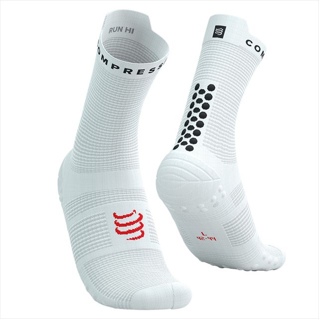 Compressport コンプレスポーツ ランニングソックス Pro Racing Socks v4.0 Run High XU00046B0013 WHI..