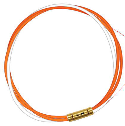 【納期約3-4週間】セブ SEV スポーツネックレス ルーパータイプ3G 54cm オレンジ2本/ホワイト