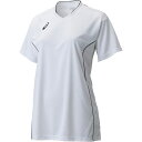 asics アシックス バレーボール WsプラシャツHS半袖 XW6413 レディース ホワイト/ブラック<店頭在庫限り>
