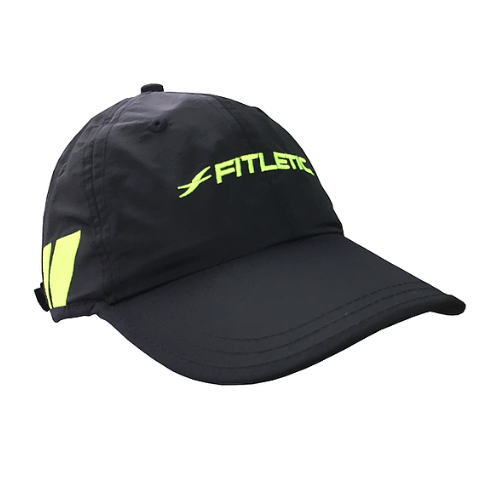 FITLETIC フィットレティック ランニング キャップ 帽子 ハット Hat ブラック/グリーン