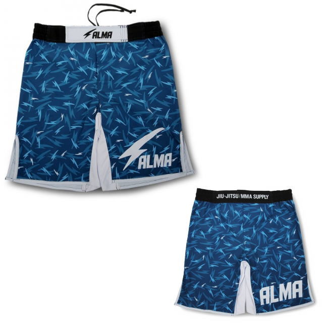 ALMA アルマ 柔術・総合格闘技パンツ サンダー ファイトショーツ ALP3 Sサイズ 青＜在庫僅少＞