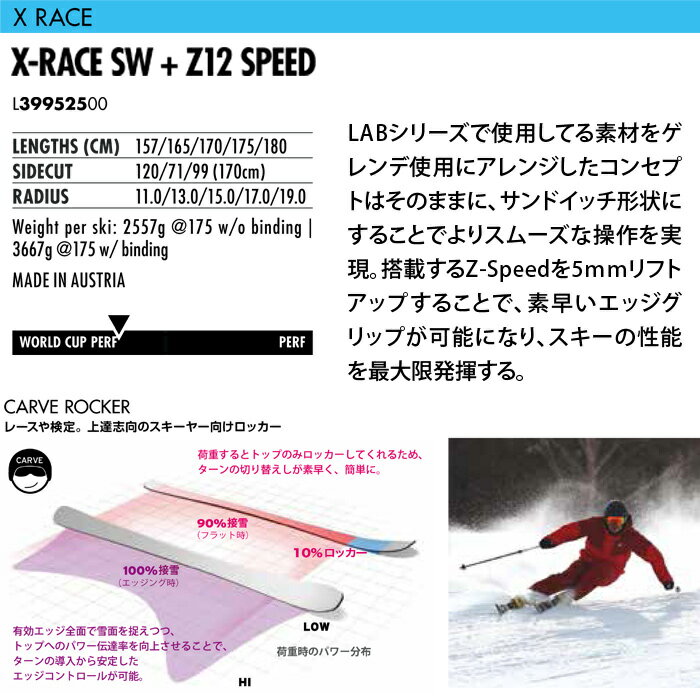 サロモン スキー 板 ビンディング 金具 17-18 SALOMON X-RACE SW + Z12 SPEED 日本正規品 2