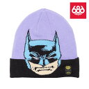 日本正規品 シックスエイトシックス ビーニー 22-23 686 BATMAN KNIT BEANIE Purple ニットキャップ 帽子 スノーボード