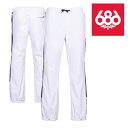 日本正規品 シックスエイトシックス スノーボードウェア パンツ 22-23 686 MEN'S WATERPROOF TRACK PANT White メンズ ...