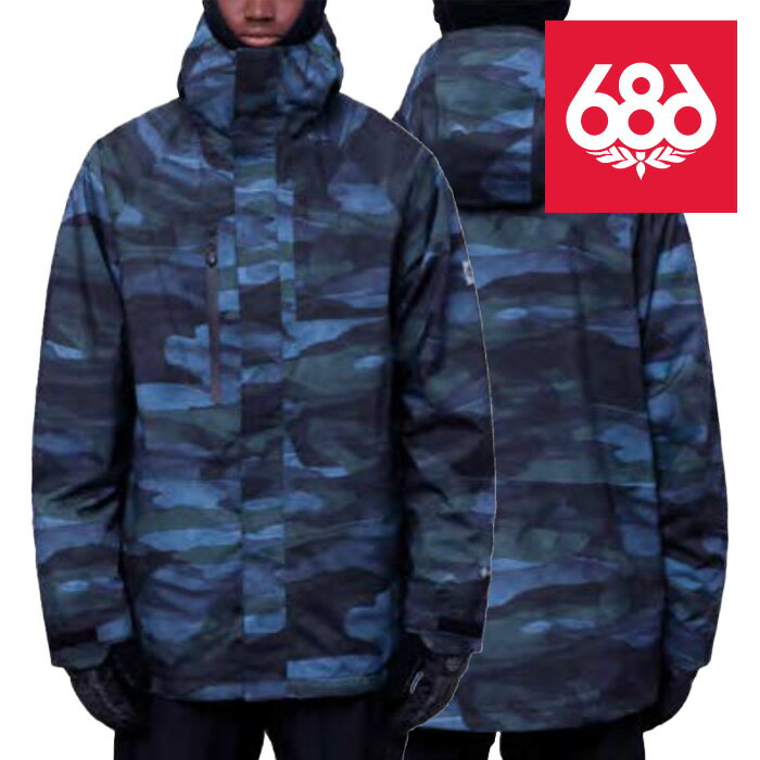 スノーボード ウェア ジャケット シックスエイトシックス 686 MEN'S GORE-TEX CORE SHELL JACKET Steel Blue Waterland Camo メンズ 男性 ゴアテックス 23-24 日本正規品