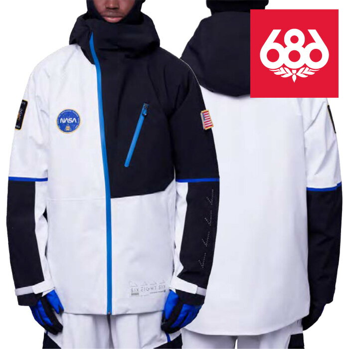 スノーボード ウェア ジャケット シックスエイトシックス 686 MEN'S EXPLORATION THERMAGRAPH JACKET Nasa White Black メンズ 男性 23-24 日本正規品