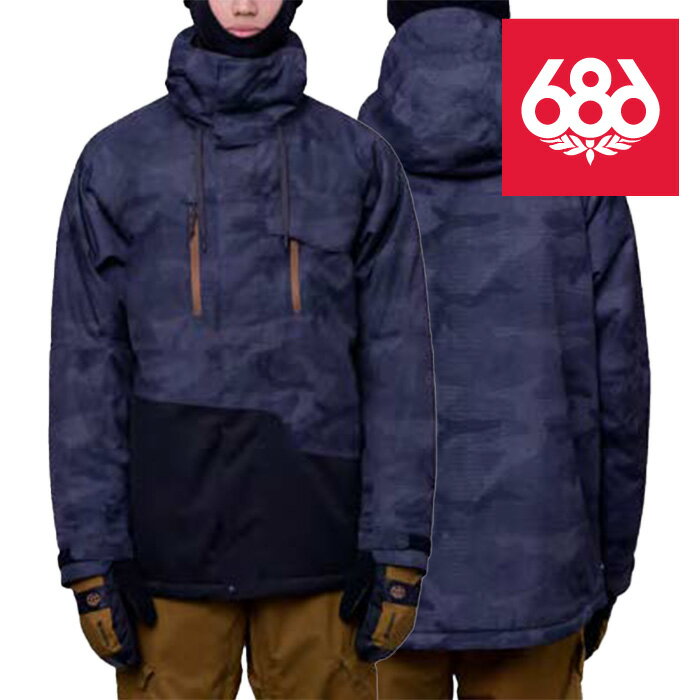 スノーボード ウェア ジャケット シックスエイトシックス 686 MEN'S GEO INSULATED JACKET Black Camo Colorblock メンズ 男性 23-24 日本正規品