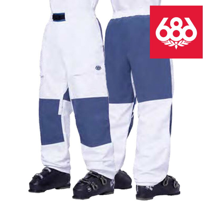 【P最大46倍・要エントリー 5/16 1:59迄】スノーボード ウェア パンツ シックスエイトシックス 686 MEN S GHOST 2.5L PANT White Colorblock メンズ 男性 23-24 日本正規品