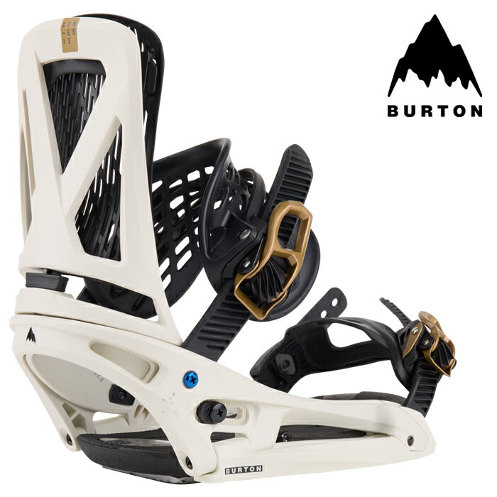 【P最大46倍・要エントリー 5/16 1:59迄】スノーボード ビンディング バートン BURTON MEN'S GENESIS EST White/Gold ジェネシス The Channel専用 バインディング メンズ 男性 23-24 日本正規品