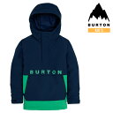 【P最大47倍 要エントリー 4/27 9:59迄】スノーボード ウェア ジャケット バートン BURTON KIDS 039 FROSTNER 2L ANORAK JACKET Dress Blue/Galaxy Green キッズ YOUTH 子供 アノラック 23-24 日本正規品