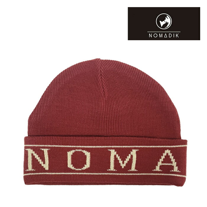 【P最大46倍・要エントリー 5/16 1:59迄】スノーボード ビーニー ノマディック NOMADIK LOGO BEANIE Wine 帽子 キャップ 23-24 日本正規品