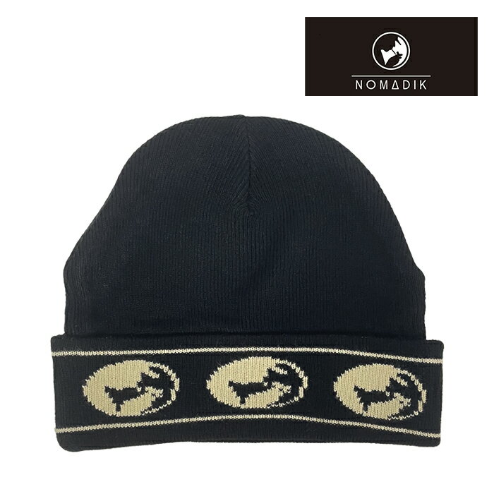 【P最大46倍・要エントリー 5/16 1:59迄】スノーボード ビーニー ノマディック NOMADIK CIRCLE BEANIE Black 帽子 キャップ 23-24 日本正規品