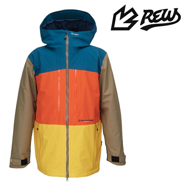 スノーボード ウェア ジャケット アールイーダブリュー REW KAMIKAZE JKT 26 B-Green x Orange x Sunflower GORE-TEX UNISEX ゴアテックス メンズ レディース 男性 女性 23-24 日本正規品