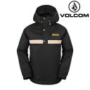 スノーボード ウェア ジャケット ボルコム VOLCOM LONGO PULLOVER BLK-Black G0652411 MEN'S メンズ 男性 プルオーバー 23-24 日本正規品