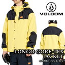 日本正規品 スノーボード ウェア ジャケット ボルコム VOLCOM MENS LONGO GORE-TEX JACKET Dark Yellow ゴアテックス...