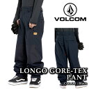 日本正規品 スノーボード ウェア パンツ ボルコム VOLCOM MENS LONGO GORE-TEX PANTS Black ゴアテックス メンズ 24-2...
