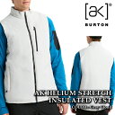 【エントリーでP最大47倍★マラソン期間】 日本正規品 スノーボード ウェア ベスト バートン BURTON MENS AK HELIUM STRETCH INSULATED VEST Gray Cloud メンズ 25-26
