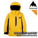 日本正規品 スノーボード ウェア ジャケット バートン BURTON KIDS HILLSLOPE JACKET Goldenrod True Black キッズ ユース 子供 25-26