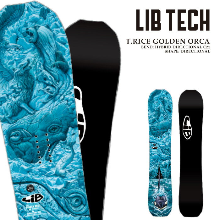 Libtech - 【エントリーでP最大47倍！4/17 9:59迄】 日本正規品 スノーボード 板 リブテック LIBTECH T.RICE GOLDEN ORCA トラビスライス ゴールデン オルカ メンズ 26-27