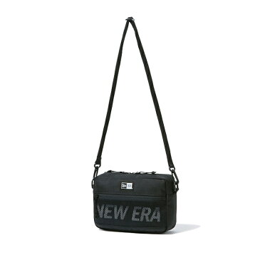 【9/11(土)1:59までエントリーでP最大43.5倍】ニューエラ NEW ERA ショルダーポーチ ラージ 2L プリントロゴ ブラック × ホワイト 日本正規品