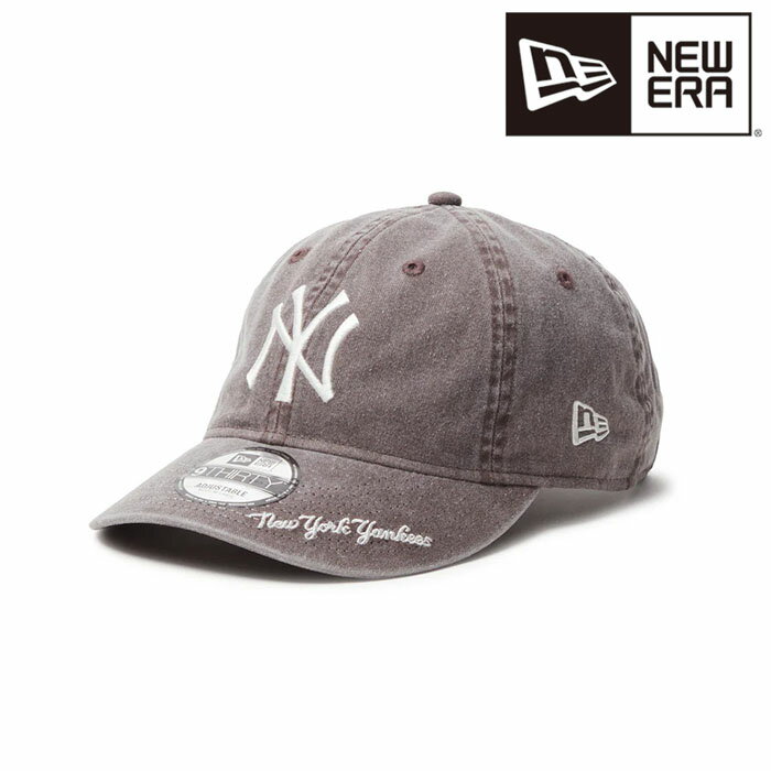【エントリーでP最大47倍★マラソン期間】日本正規品 ニューエラ NEW ERA 9THIRTY MLB Visor Logo ニューヨーク・ヤンキース アシッドウォッシュ カーキ 14388705 キャップ 帽子