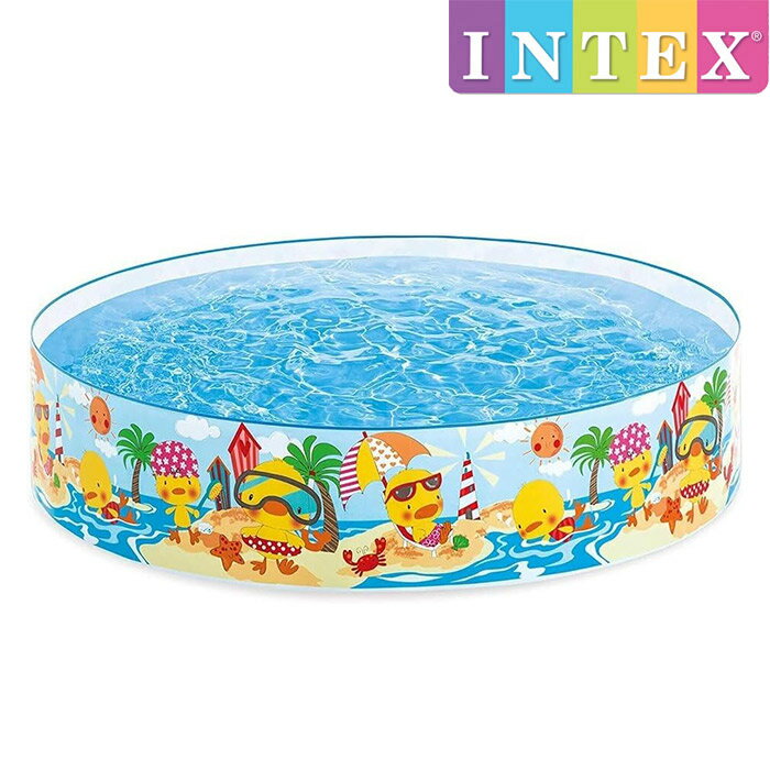 インテックス プール INTEX ダッキングスナップセットプール U-58477 122×25cm ビニールプール 家庭用プール キッズ 子供