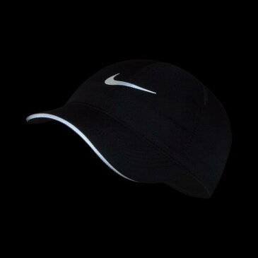 NIKE ナイキ ウィメンズ フェザーライト ラン キャップ ランニングキャップ AR2028-010(ブラック/(リフレクティブシルバー)) 20SU