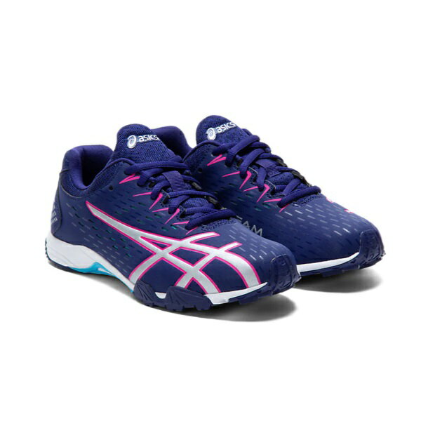 asics アシックス LAZERBEAM SE　レーザービーム ジュニアランニングシューズ 1154A069-404(DIVE BLUE/PURE SILVER) ひもタイプ　20FW