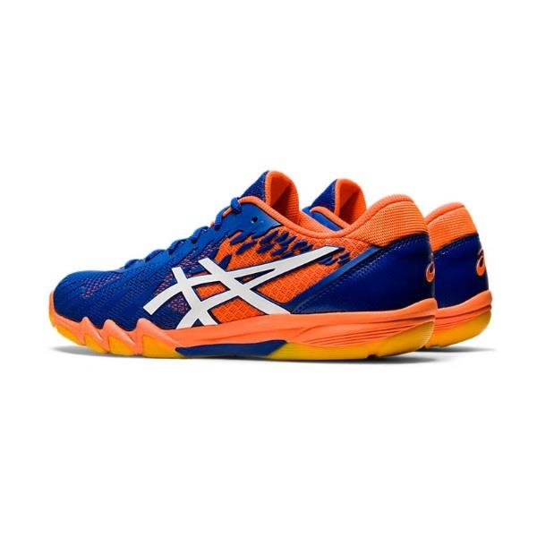 asics アシックス ATTACK BLADELYTE 4（ユニセックス） 卓球シューズ 1073A001-402(アシックスブルー×ショッキングオレンジ) 20AW