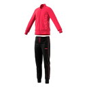 アディダス adidas G ESSENTIALS トリコットジャージ上下セット ガールズジャージ上下セット GEQ79-GD6177(パワーピンク/シグナルピ...