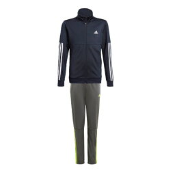 アディダス adidas YB TEAM TRUCKSUIT SET トラックスーツセット ジュニアトレーニングウェア上下セット JKV26-GM8913(レジェンドインク/ホワイト) 2021年最新モデル！！