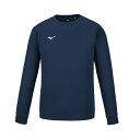 【メール便対応】ミズノ MIZUNO ナビドライTシャツ(長袖・丸首・メンズ) 長袖Tシャツ 32MA1195-14(ドレスネイビー×ホワイト)