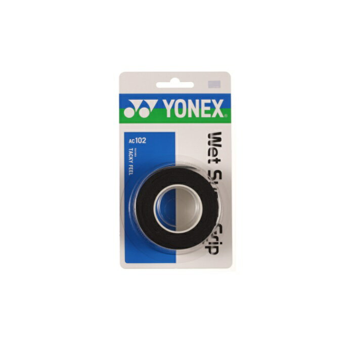 YONEX ヨネックス ウェットスーパーグリップ (3本入) テニスグリップテープ AC102-007(ブラック) 1